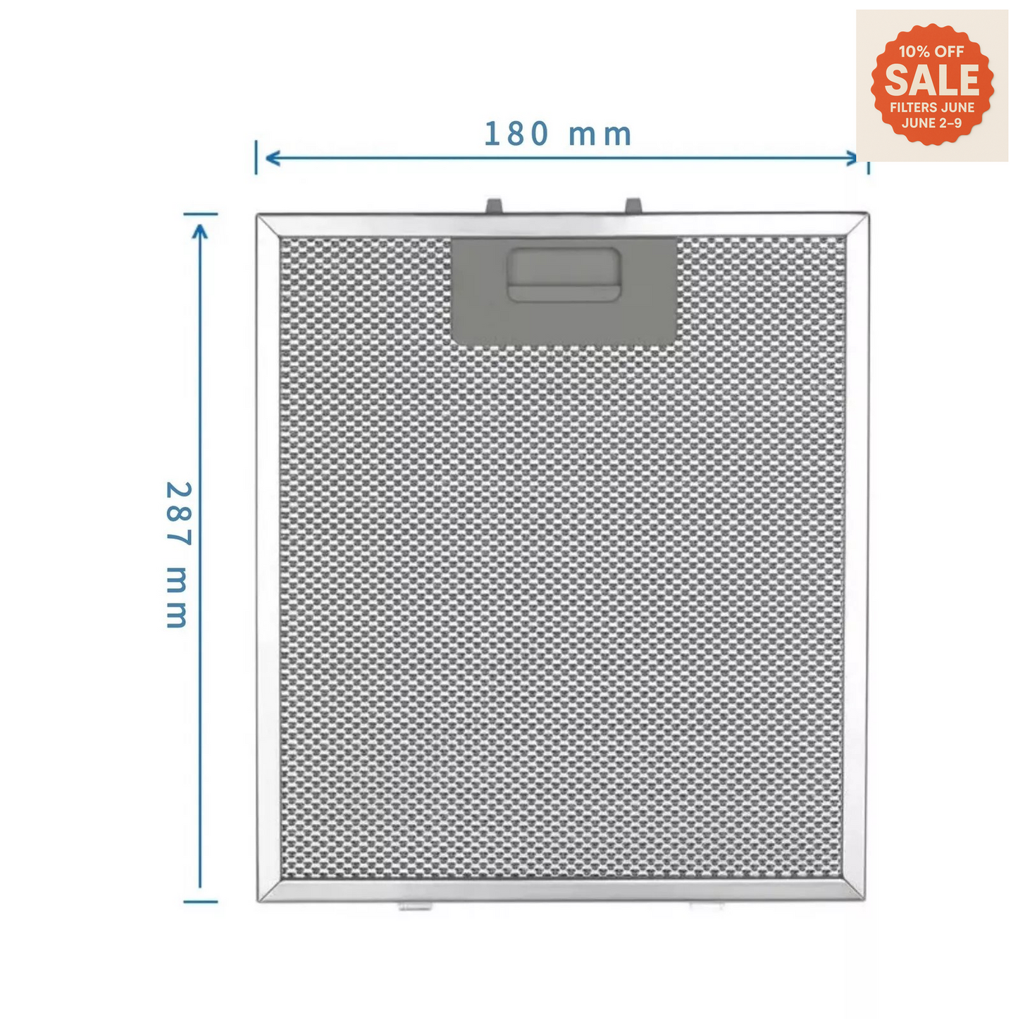 Universal Range Hood Filter – Aluminium Mesh 180 mm x 287 mm Brandnew Rangehood filter