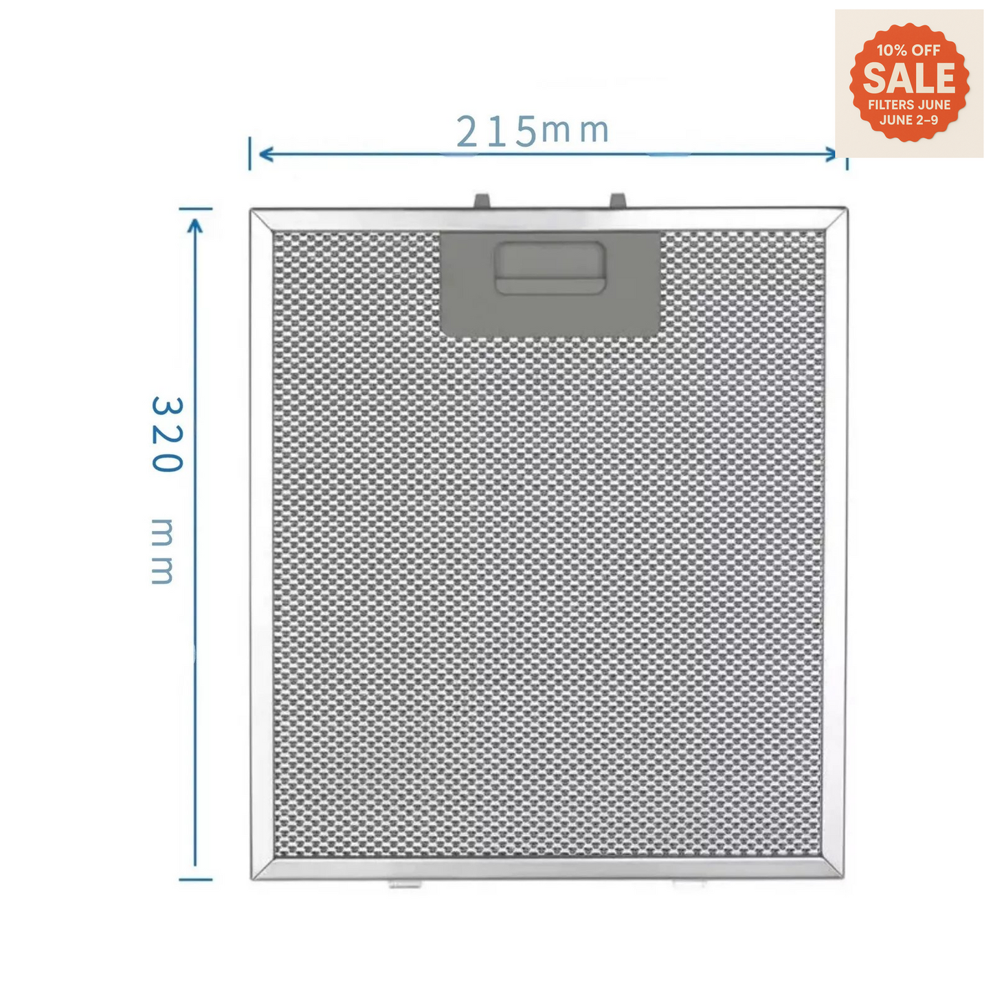 Universal Range Hood Filter – Aluminium Mesh 215 mm x 320 mm Brandnew Rangehood filter