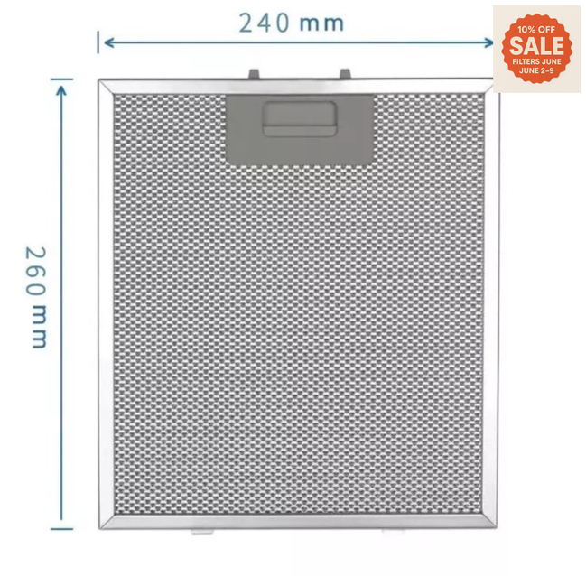 Universal Range Hood Filter – Aluminium Mesh 240 mm x 260 mm Brandnew Rangehood filter