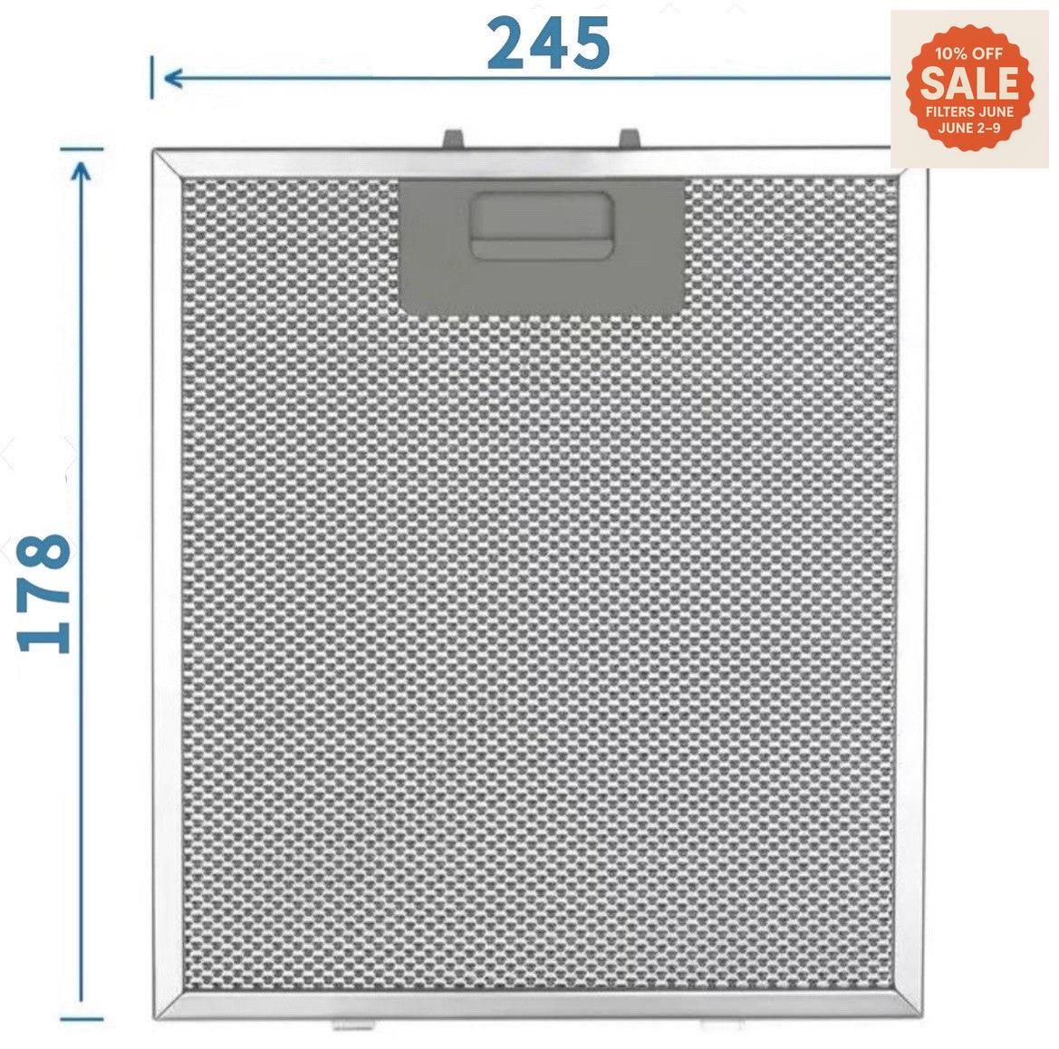 Universal Range Hood Filter – Aluminium Mesh 245 mm x 178 mm Brandnew Rangehood filter