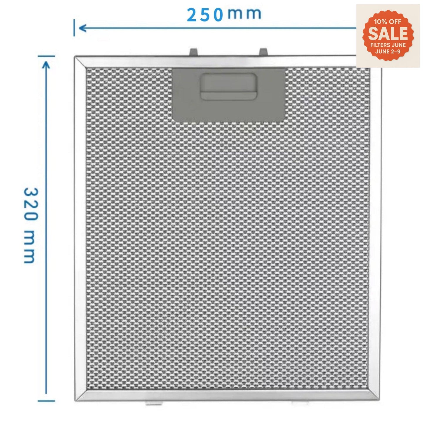 Universal Range Hood Filter – Aluminium Mesh 250 mm x 320 mm Brandnew Rangehood filter
