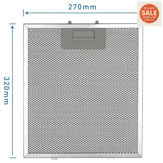 Universal Range Hood Filter – Aluminium Mesh 270 mm x 320 mm Brandnew Rangehood filter