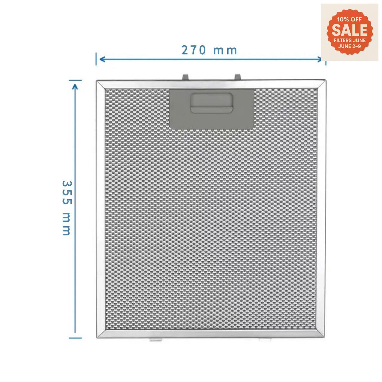 Universal Range Hood Filter – Aluminium Mesh 270 mm x 355 mm Brandnew Rangehood filter