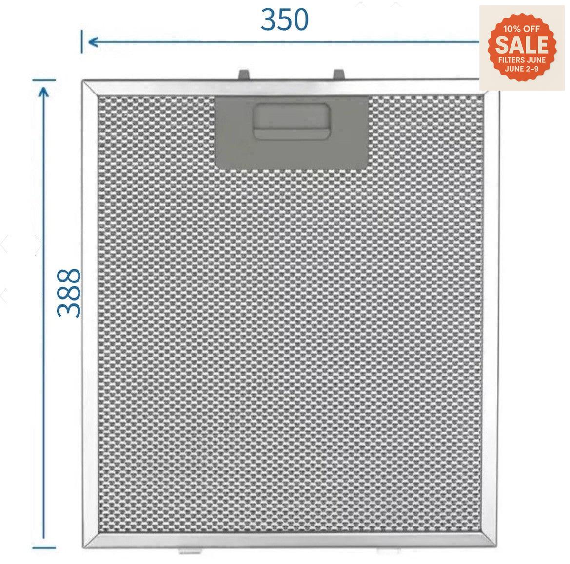 Universal Range Hood Filter – Aluminium Mesh 350 mm x 388 mm Brandnew Rangehood filter