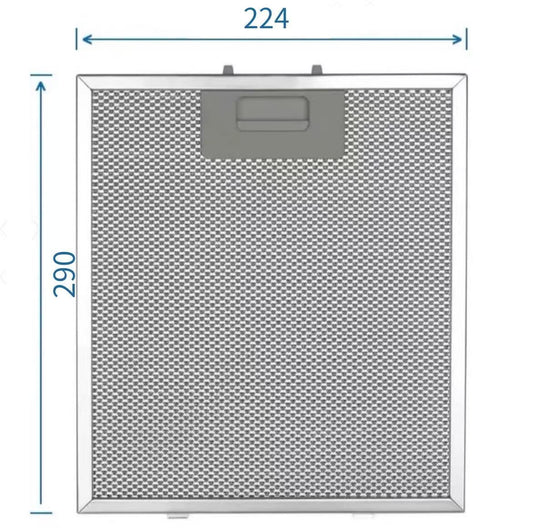 Universal Range Hood Filter – Aluminium Mesh 224 mm x 290 mm Brandnew Rangehood filter